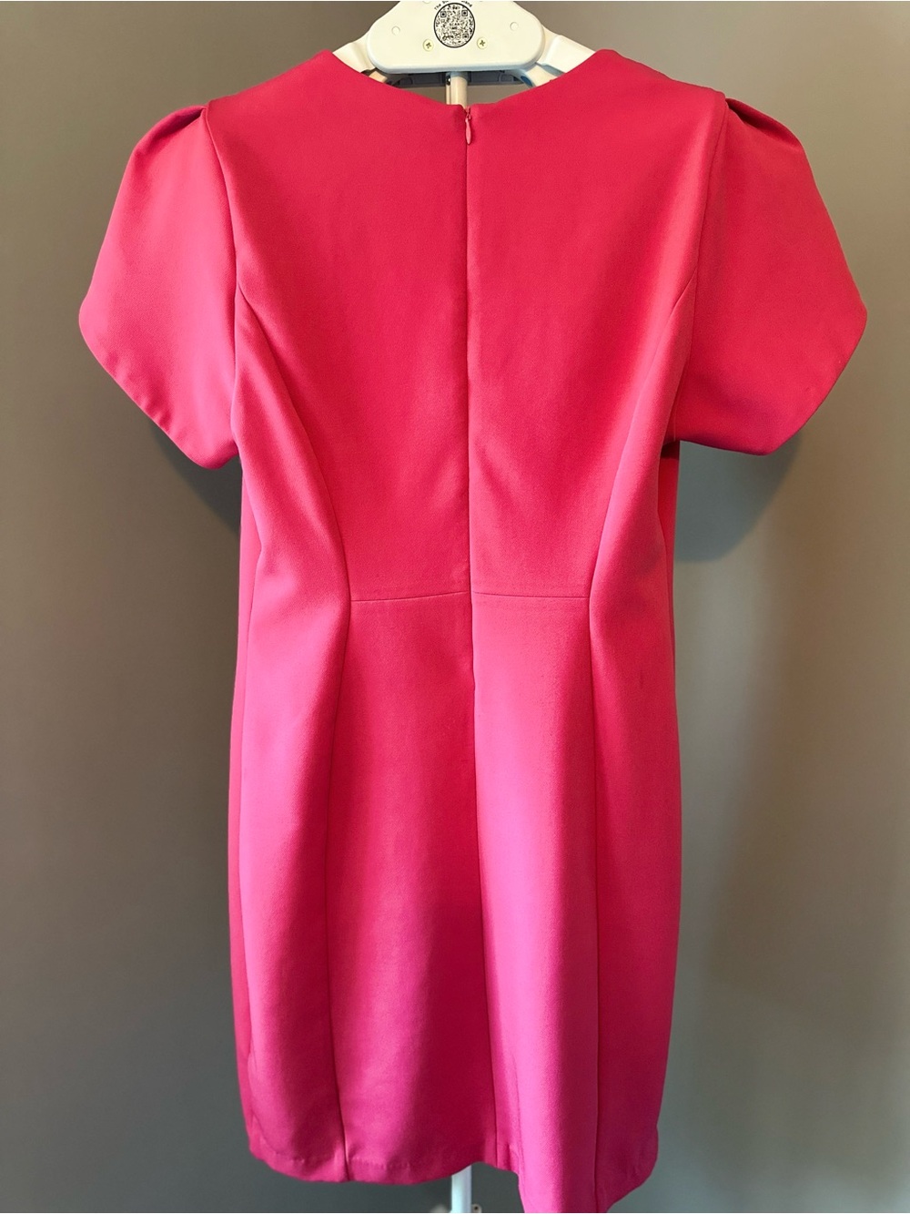 Liverpool Los Angeles Pink Puff Tulip Sleeve Midi Sheath Dress - Picture 5 of 6